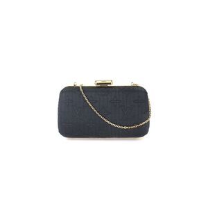 Louis Vuitton Monogram Motard Minaudière Chain Shoulder Clutch Bag Noir Black
